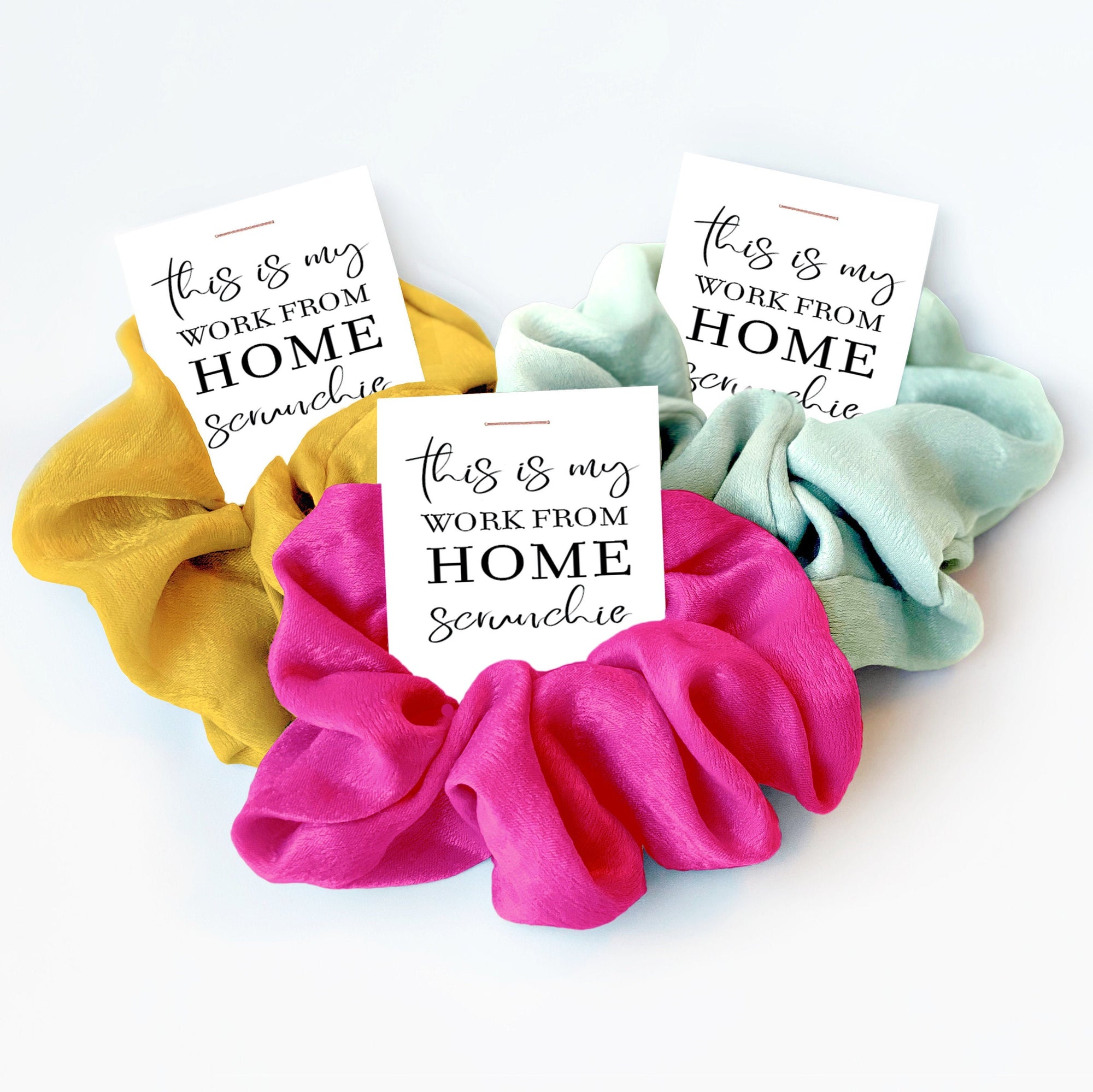 Work From Home Hair Scrunchie, Home Office Employee Appreciation Gift, Employee Thank You Gift, Coworker Gift, Gift for Employee
