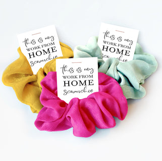 Work From Home Hair Scrunchie, Home Office Employee Appreciation Gift, Employee Thank You Gift, Coworker Gift, Gift for Employee