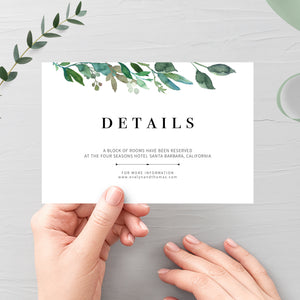 Printable Wedding Invitation Template Greenery, Wedding Invites Greenery, Greenery Wedding Invitation Suite, Editable INSTANT DOWNLOAD G100