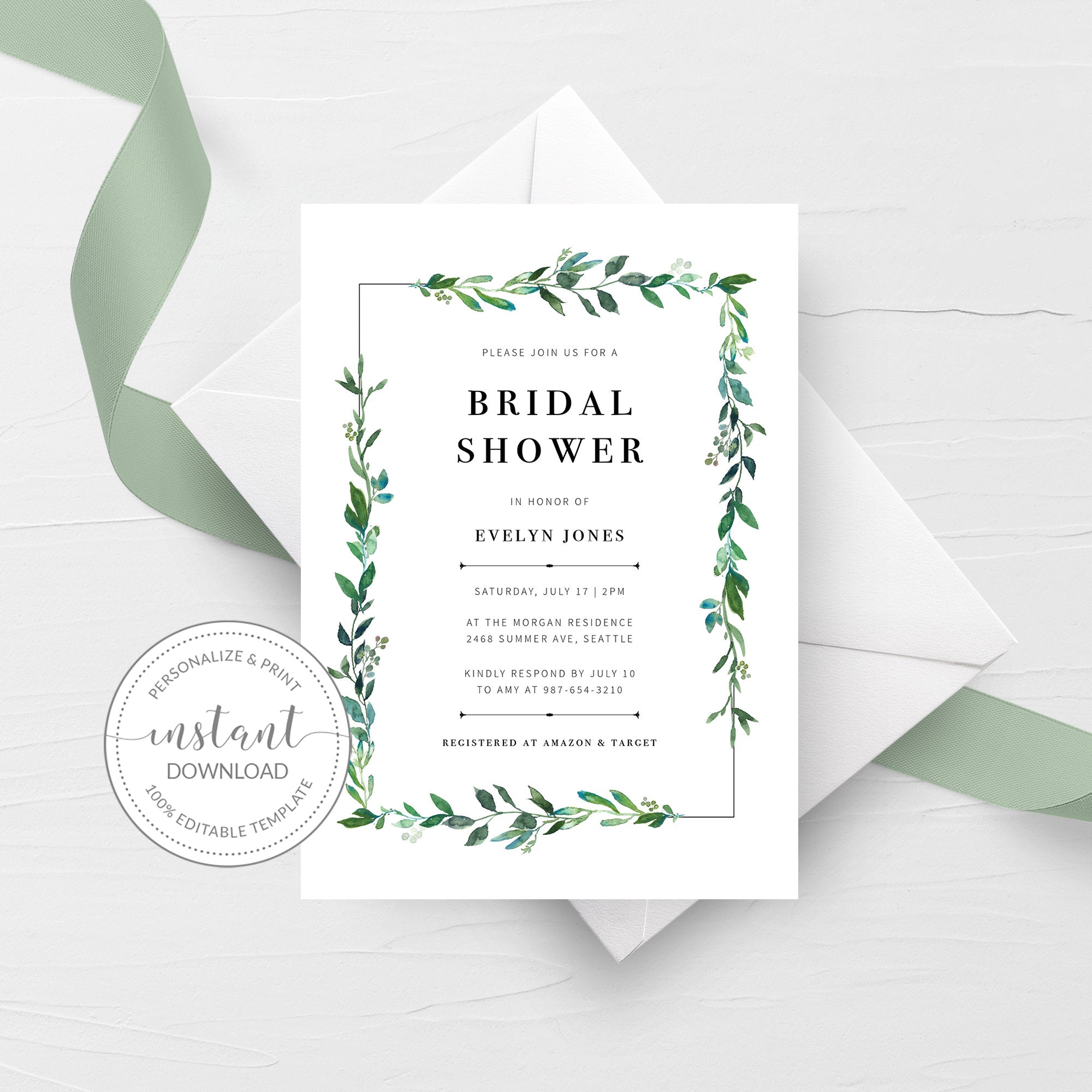 Computer Printable Shower Invitations Blank Bridal Shower Invitations Printable