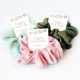 Final Fiesta Bachelorette Party Favors, Hair Scrunchies, Mexico Bachelorette , Cactus Bachelorette Supplies, Taco Bout Love Favors CS100