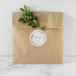 Printable Wedding Stickers Template, Greenery Wedding, Thank You Stickers Wedding, Personalised Stickers Wedding, DIGITAL DOWNLOAD GFG100