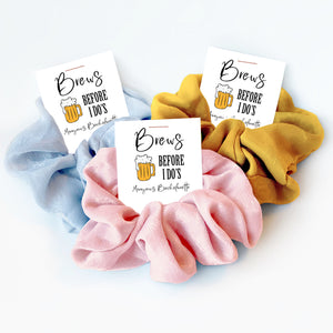 Brews Before I Dos Bachelorette Party Favor, Hair Scrunchies, Beer Bachelorette Favors, Beer Tasting Bachelorette, Brew Crew Gifts