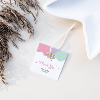 Printable Unicorn Baby Shower Favors Tag Template, Unicorn Favor Tags, Personalized Unicorn Baby Shower Thank You Tag, DIGITAL DOWNLOAD U100