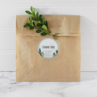Printable Wedding Stickers Template, Forest Wedding, Thank You Stickers Wedding, Personalised Stickers Wedding, DIGITAL DOWNLOAD D100