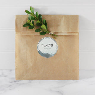 Printable Wedding Stickers Template, Mountain Wedding, Thank You Stickers Wedding, Personalised Stickers Wedding, DIGITAL DOWNLOAD D100