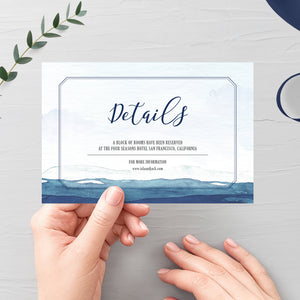 Nautical Wedding Invitation Template, Printable Nautical Wedding Invites, Anchor Wedding Invite Set, INSTANT DOWNLOAD - MB500