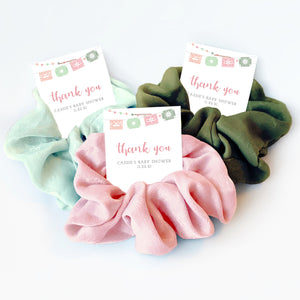 Fiesta Baby Shower Favors, Hair Scrunchies, Mexico Baby Shower Favor, Cactus Baby Shower Supplies, Taco Bout A Baby -  CS100