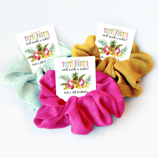 Tutti Frutti Party Favors, Hair Scrunchies, Fruit Themed Birthday Party Favors, Fruit Party Favor, Tutti Frutti Birthday Party Favors