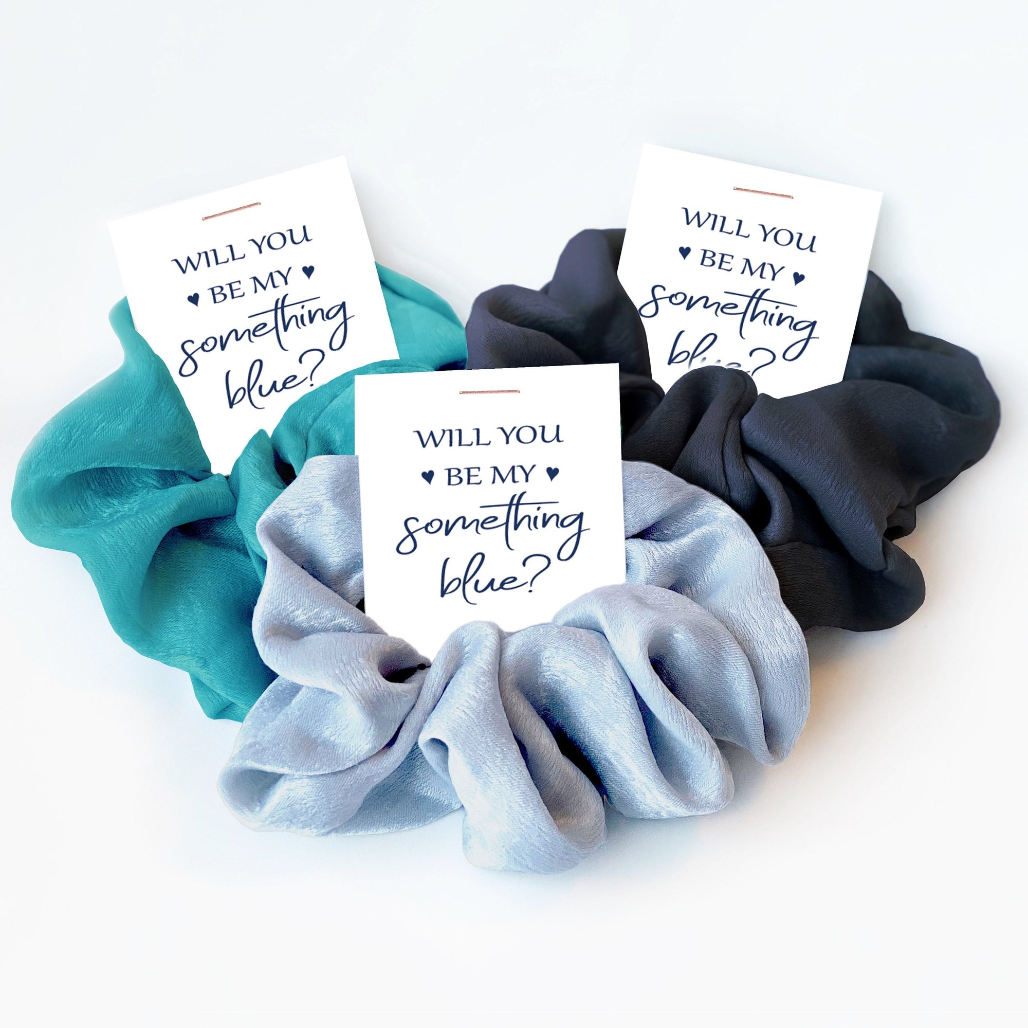 Will You Be My Something Blue, Hair Scrunchie Bridesmaid Proposal Gift, Bridesmaid Box Items, Bridal Party Favor, Ask Bridesmaid Gift