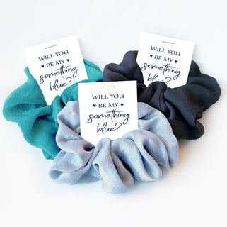 Will You Be My Something Blue, Hair Scrunchie Bridesmaid Proposal Gift, Bridesmaid Box Items, Bridal Party Favor, Ask Bridesmaid Gift