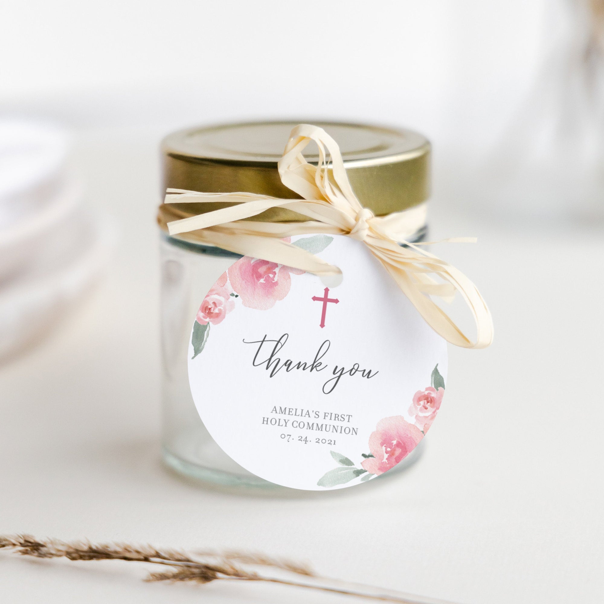 blush-pink-floral-holy-communion-favor-tag-template-printable-girl-co-plumpolkadot for Free Printable First Communion Tags Blush Pink Floral Holy Communion Favor Tag Template, Printable Girl Co - PlumPolkaDot for Free Printable First Communion Tags