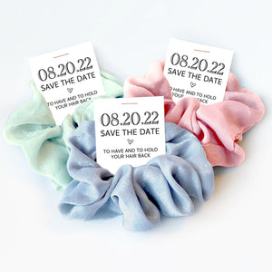 Save The Date, Hair Scrunchie Bridesmaid Proposal Gift, Bridesmaid Box Items, Flower Girl Proposal, Bridal Party Favor, Ask Bridesmaid Gift