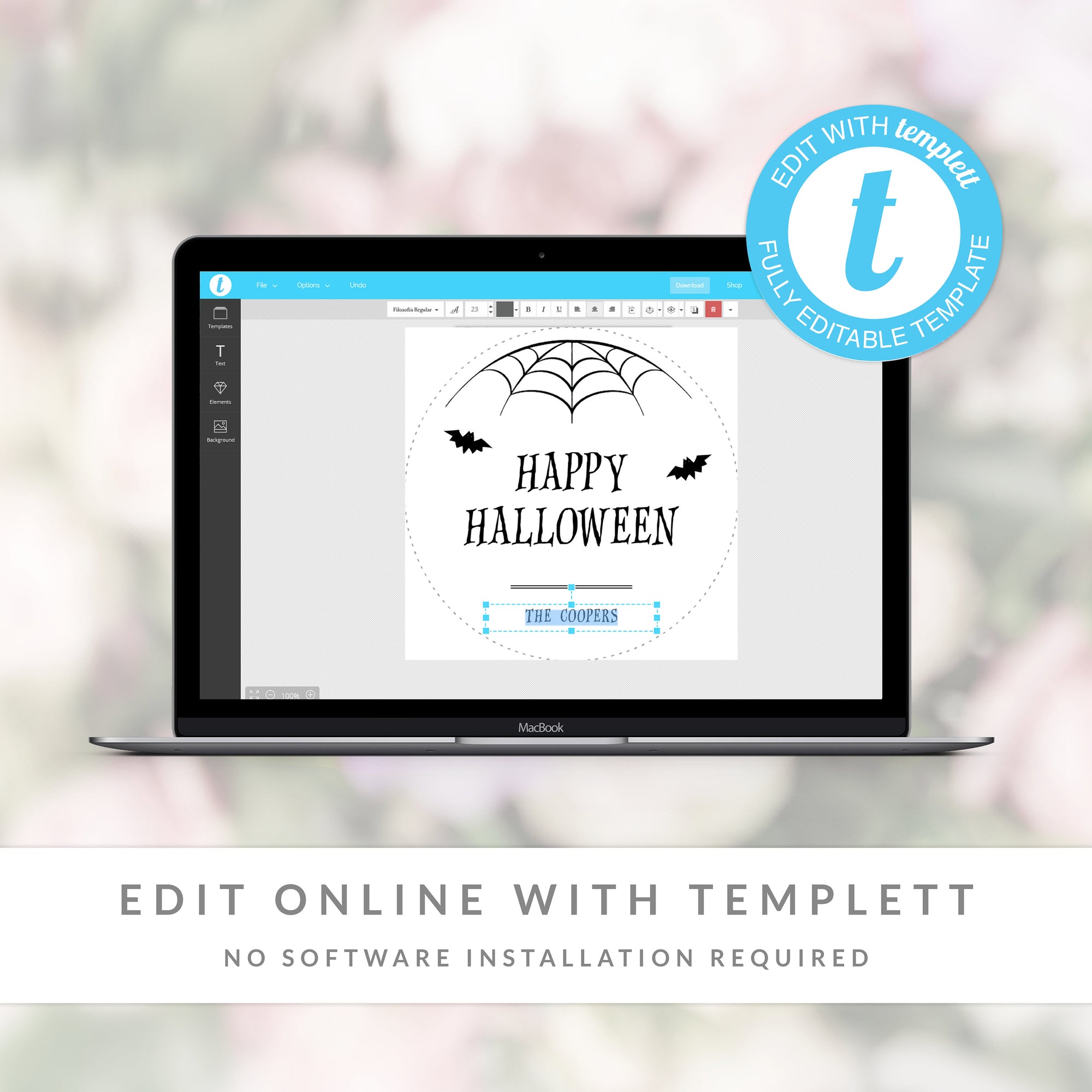 Printable Halloween Favor Tag Template, Halloween Gift Tag, Happy Halloween Treat Tags, Halloween Label, Editable INSTANT DOWNLOAD EDS100
