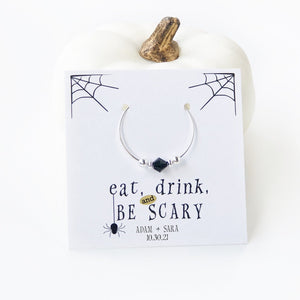 Halloween Wedding Favors for Guests, Wine Charm Party Favor, Eat Drink and Be Scary, Personalized Wedding Favor Halloween - EDS100