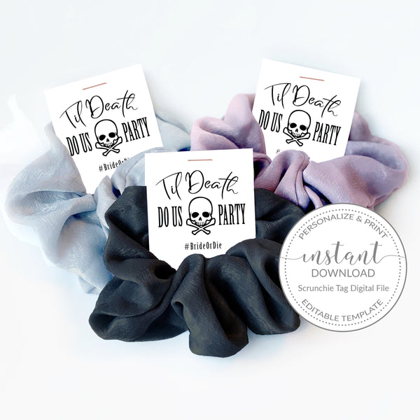 til-death-do-us-party-bachelorette-party-tag-template-for-hair-scrunch-plumpolkadot for Editable Free Printable Scrunchie Tag Template Til Death Do Us Party Bachelorette Party Tag Template for Hair Scrunch - PlumPolkaDot for Editable Free Printable Scrunchie Tag Template