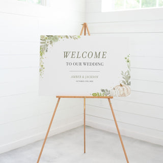 Fall Wedding Welcome Sign Template, Autumn Wedding, Printable Fall Wedding Decor, Welcome To Our Wedding Sign, DIGITAL DOWNLOAD PG100