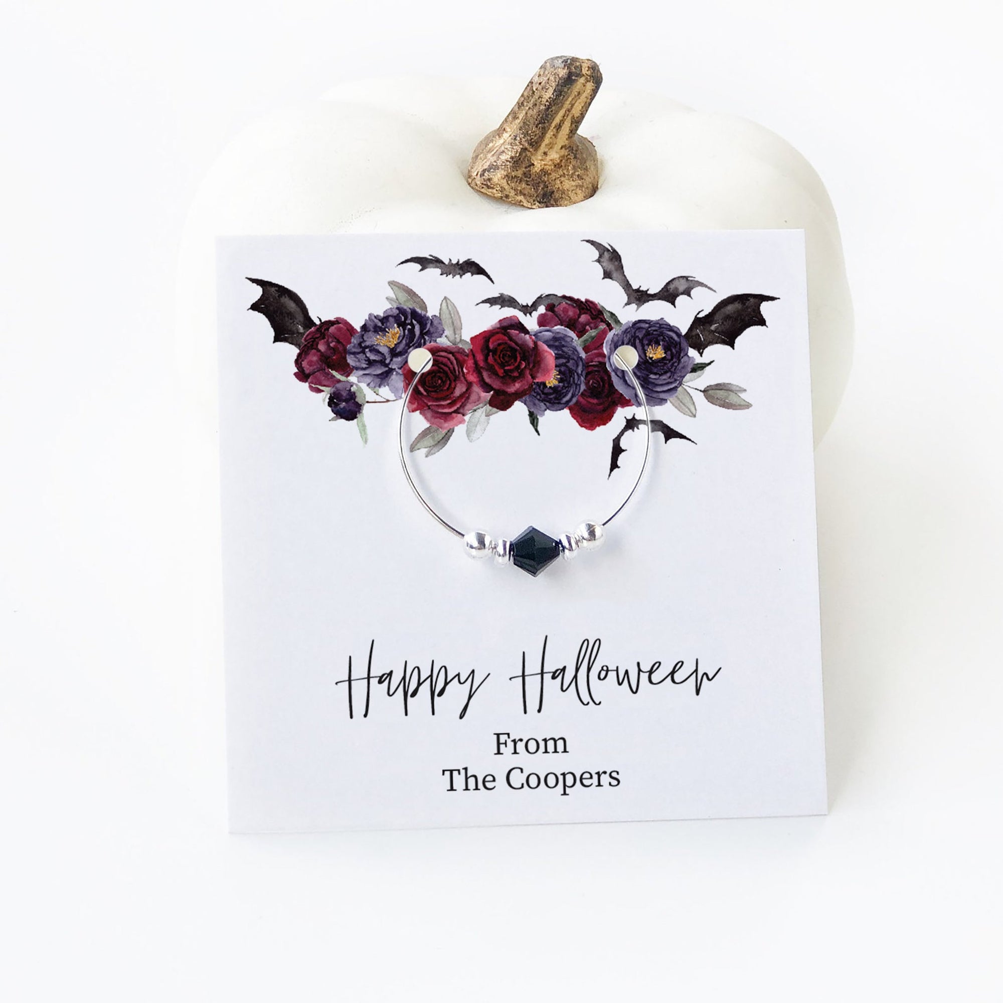 Halloween Party Favors Adult, Wine Charm Halloween Favor for Guests, Personalized Party Favor, Adult Halloween Guest Gifts - H100