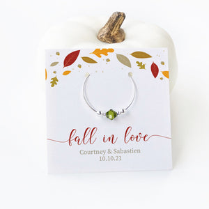 Fall Wedding Favors, Wine Charm Favors, Fall In Love Wedding Thank You Gift for Guests, Rustic Leaves, Autumn Wedding Guest Gifts - FL100