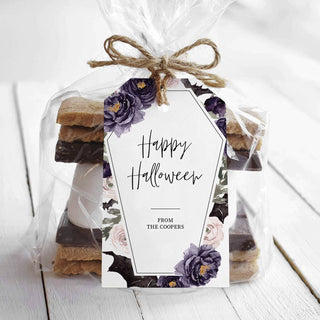 Halloween Gift Tags Printable, Halloween Favor Tag Template, Happy Halloween Tags, Halloween Label, Editable INSTANT DOWNLOAD H100