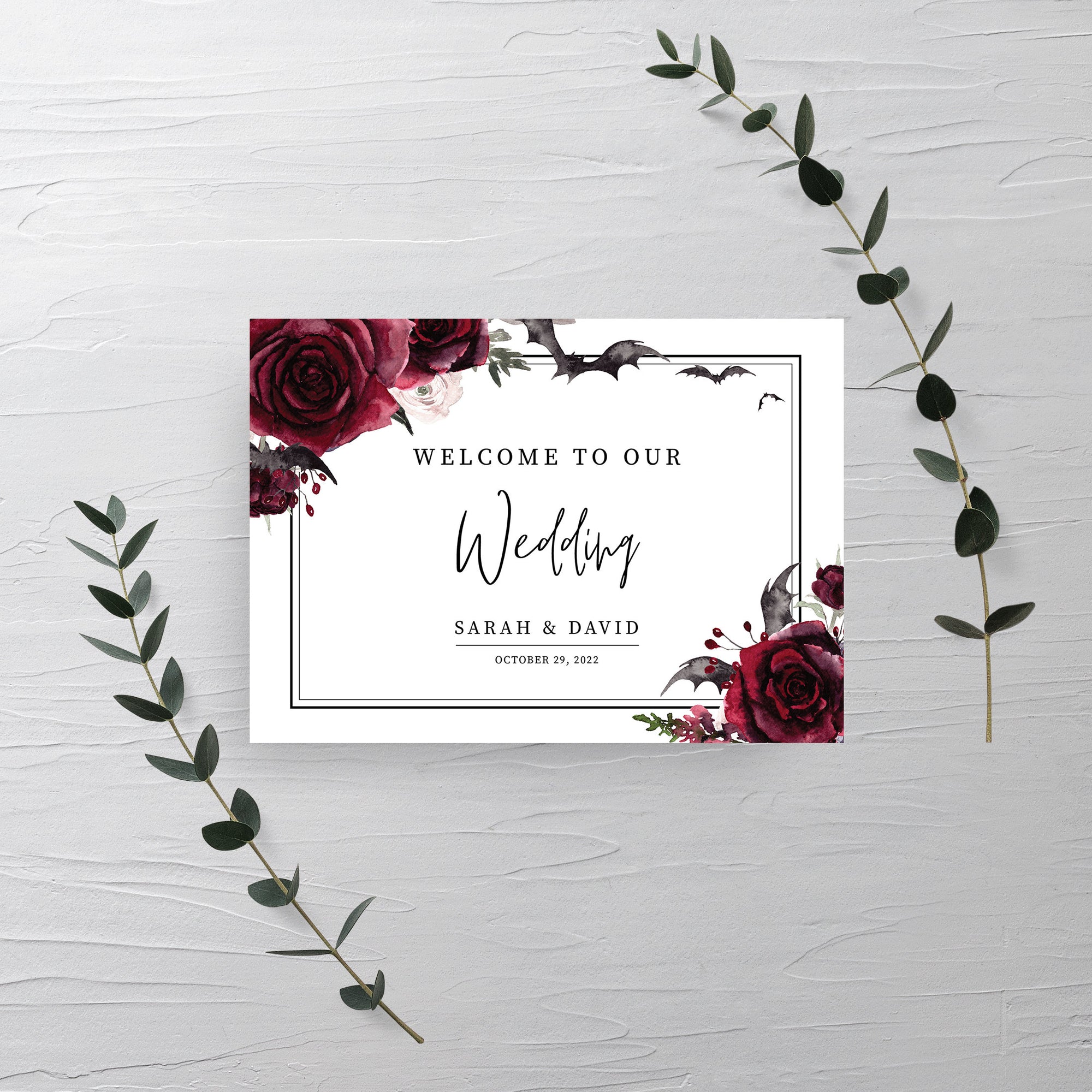Please Sign Our Guestbook Printable Halloween Gothic Wedding 