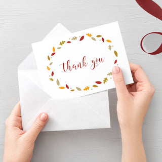 Fall Thank You Card Printable, Thanksgiving Thank You Card Template, Thanksgiving NoteCard, Fall Stationery, Editable INSTANT DOWNLOAD FL100