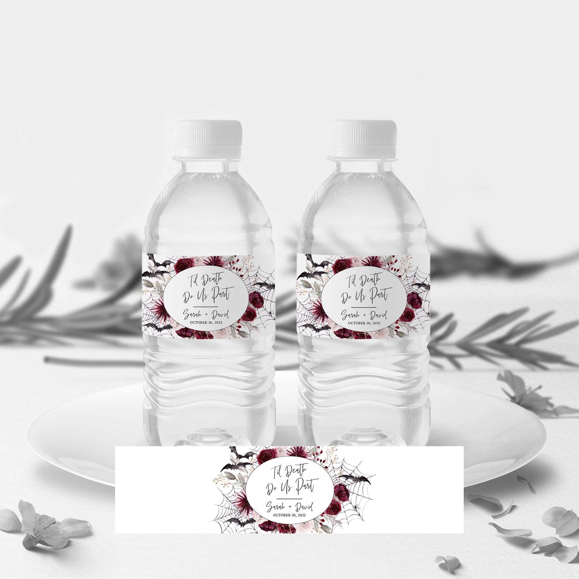 halloween-wedding-water-bottle-labels-template-printable-gothic-drink-plumpolkadot for Downloadable Free Printable Water Bottle Labels For Wedding Halloween Wedding Water Bottle Labels Template, Printable Gothic Drink - PlumPolkaDot for Downloadable Free Printable Water Bottle Labels For Wedding