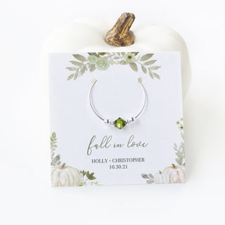 Fall Wedding Favors, Wine Charm Favors, Fall In Love Wedding Gift for Guests, Greenery Pumpkin, Autumn Wedding Guest Gifts - PG100