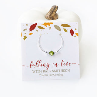 Fall Baby Shower Favors, Wine Charm Favors, Falling In Love With Baby, Rustic Leaves Baby Shower Guest Gifts - FL100