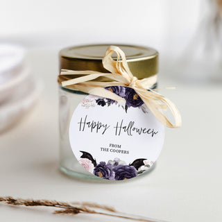 Printable Halloween Favor Tag Template, Halloween Gift Tag, Happy Halloween Treat Tags, Halloween Label, Editable INSTANT DOWNLOAD H100