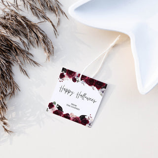 Printable Halloween Favor Tag Template, Halloween Gift Tag, Happy Halloween Treat Tags, Halloween Label, Editable INSTANT DOWNLOAD H100