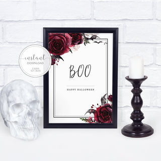 Halloween Sign, Boo Halloween Printables, Halloween Party Decorations, Happy Halloween Decor, Halloween Birthday, INSTANT DOWNLOAD - H100