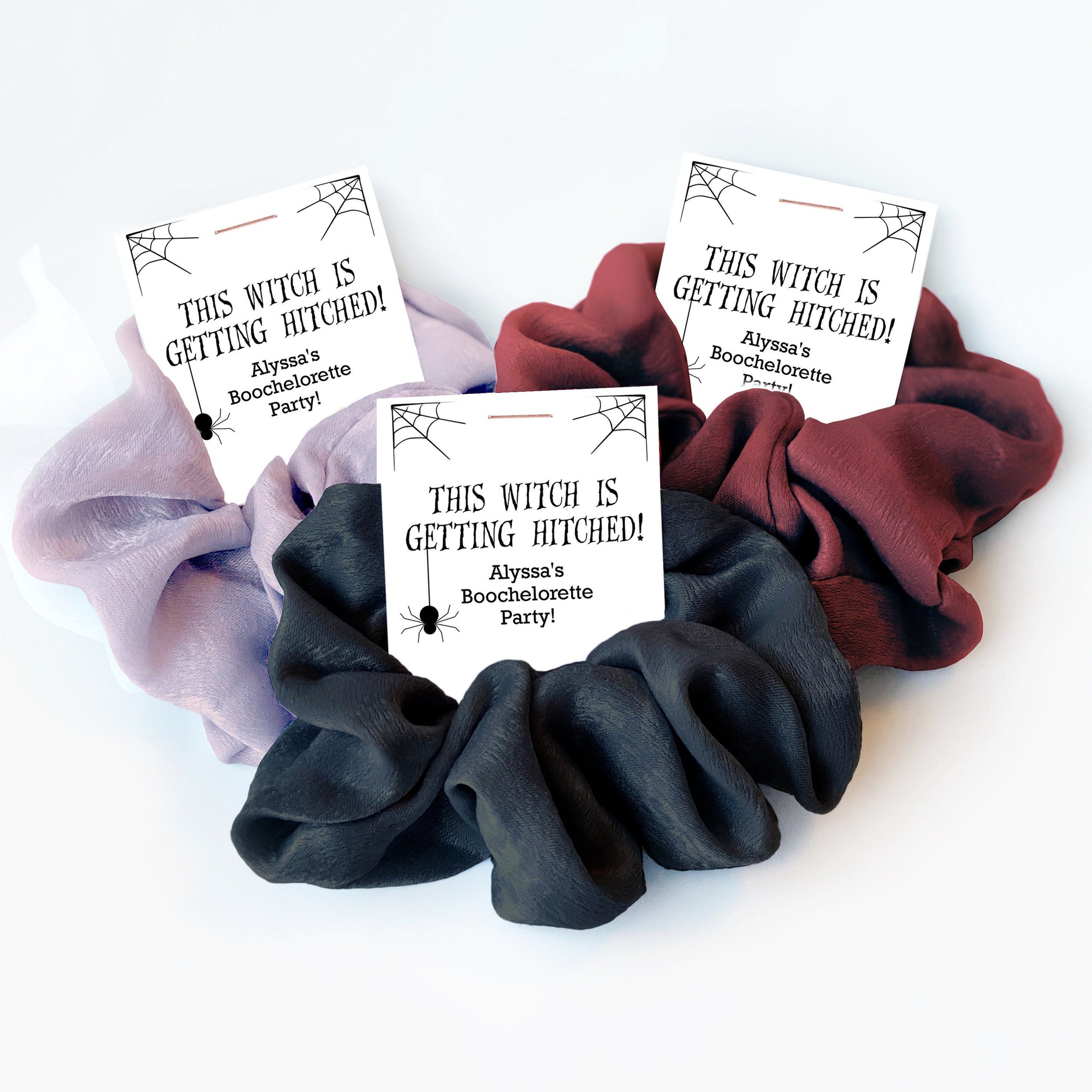 Boochelorette Party Favors, Halloween Bachelorette Party Favor, Hair Scrunchies, This Witch Is Getting Hitched, October Bachelorette, EDS100