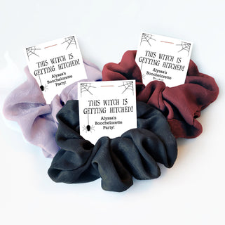 Boochelorette Party Favors, Halloween Bachelorette Party Favor, Hair Scrunchies, This Witch Is Getting Hitched, October Bachelorette, EDS100