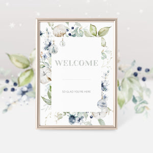 Christmas Welcome Sign, Printable Christmas Decorations, Christmas Bridal Shower, Baby Shower, Winter Wedding, INSTANT DOWNLOAD - AW100