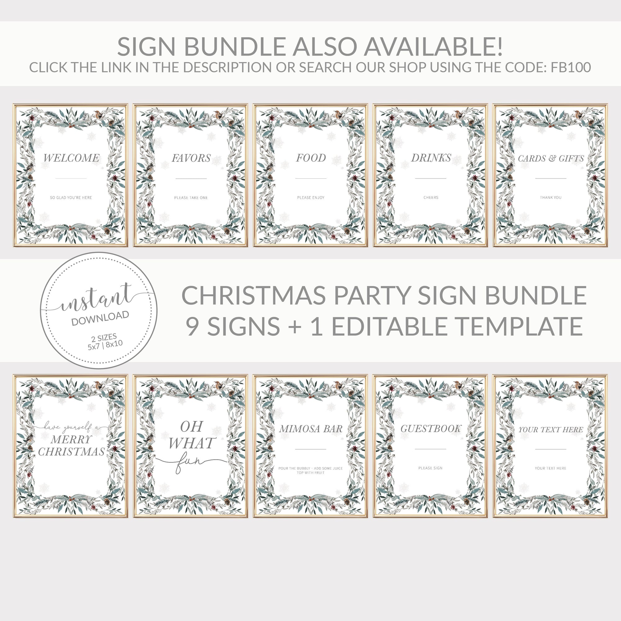 Christmas Printable Signs Drinks Christmas Printable Signs Drinks