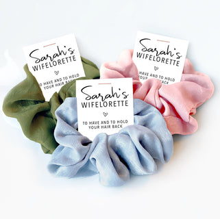 Wifelorette Favors, Hair Scrunchie Bachelorette Party Favor, Wife Of The Party, Postponed Wedding After Party Stagette Guest Gifts