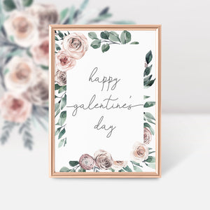 Happy Galentines Day Sign Printable, Galentines Day Decor, Galentines Day Party Decorations, Galentines Party Sign, INSTANT DOWNLOAD - BR100