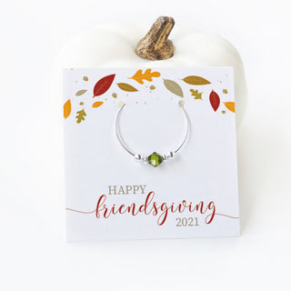 Friendsgiving Favors, Wine Charm Friendsgiving Decor, Friendsgiving Decorations, Friendsgiving Table Decor, Swarovski Crystal - FL100