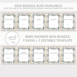 Christmas Baby Shower Addressee Sign Printable, Address an Envelope Sign, Winter Baby Shower Decorations, INSTANT DOWNLOAD - FB100