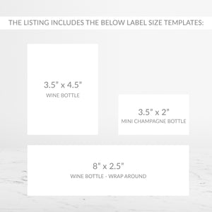 Printable Christmas Wedding Wine Bottle Labels, Custom Wine Bottle Labels, Mini Wine Favor Tag Template, Editable DIGITAL DOWNLOAD FB100
