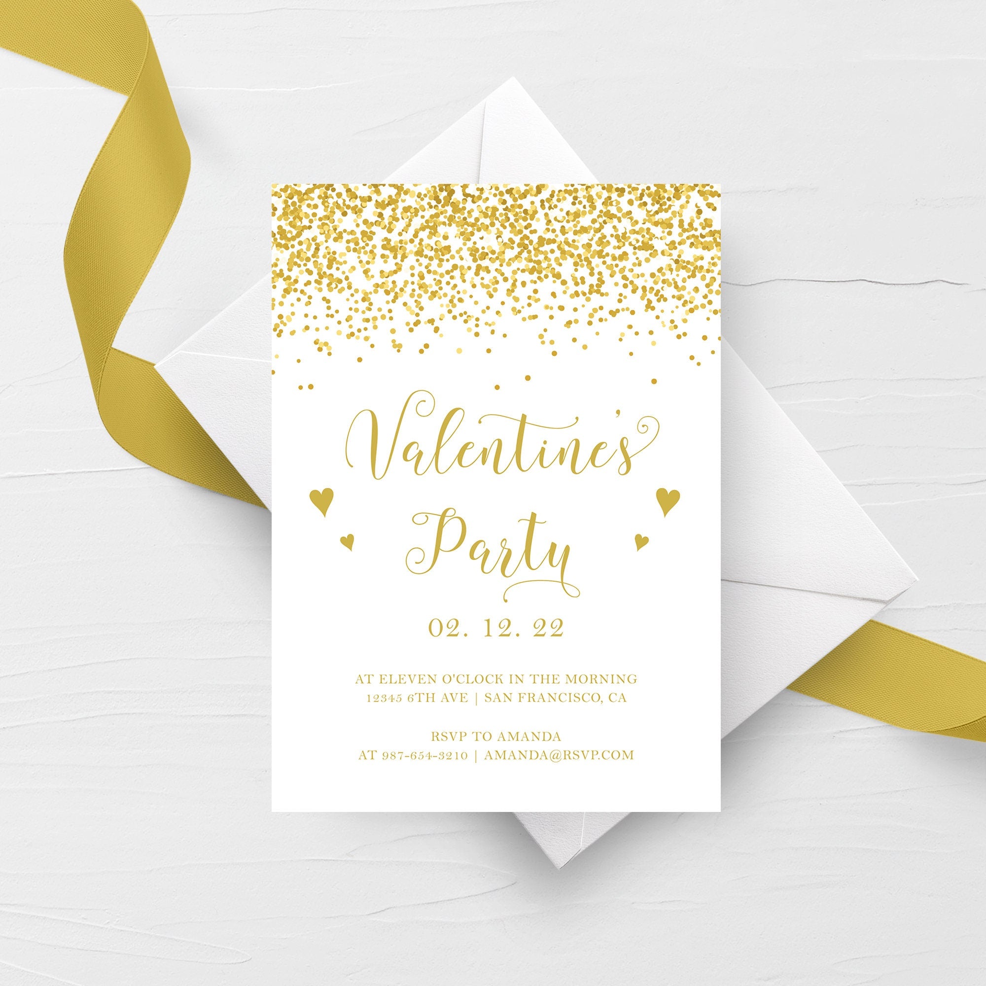 Valentines Day Party Invite Template, Valentines Brunch Invitation, Printable Valentine Party Invitation, INSTANT DOWNLOAD V100