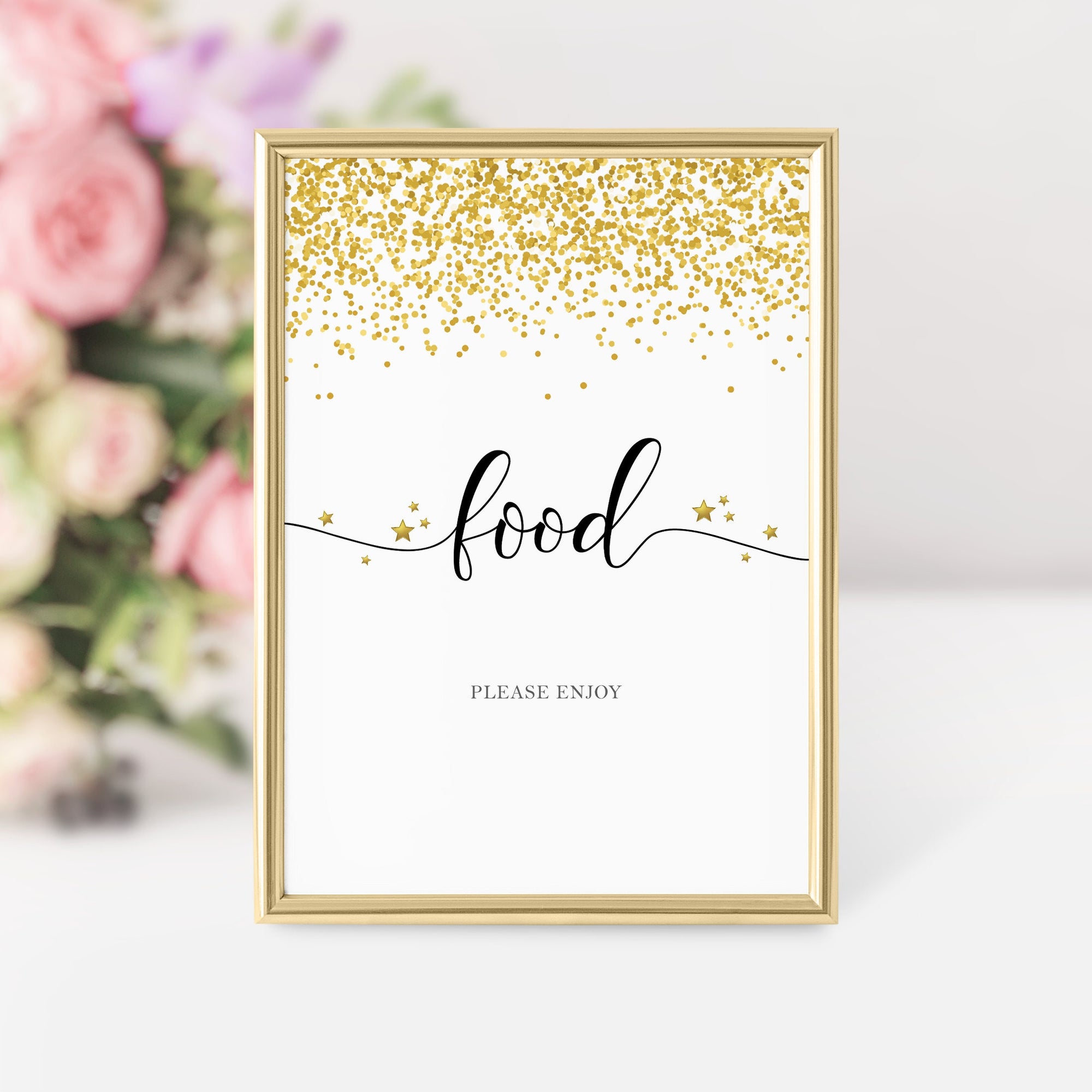 New Year&#39;s Food Sign Printable, New Years Eve Decorations, 2021 New Years Eve Party Signs, 2022 New Years, DIGITAL DOWNLOAD NY100