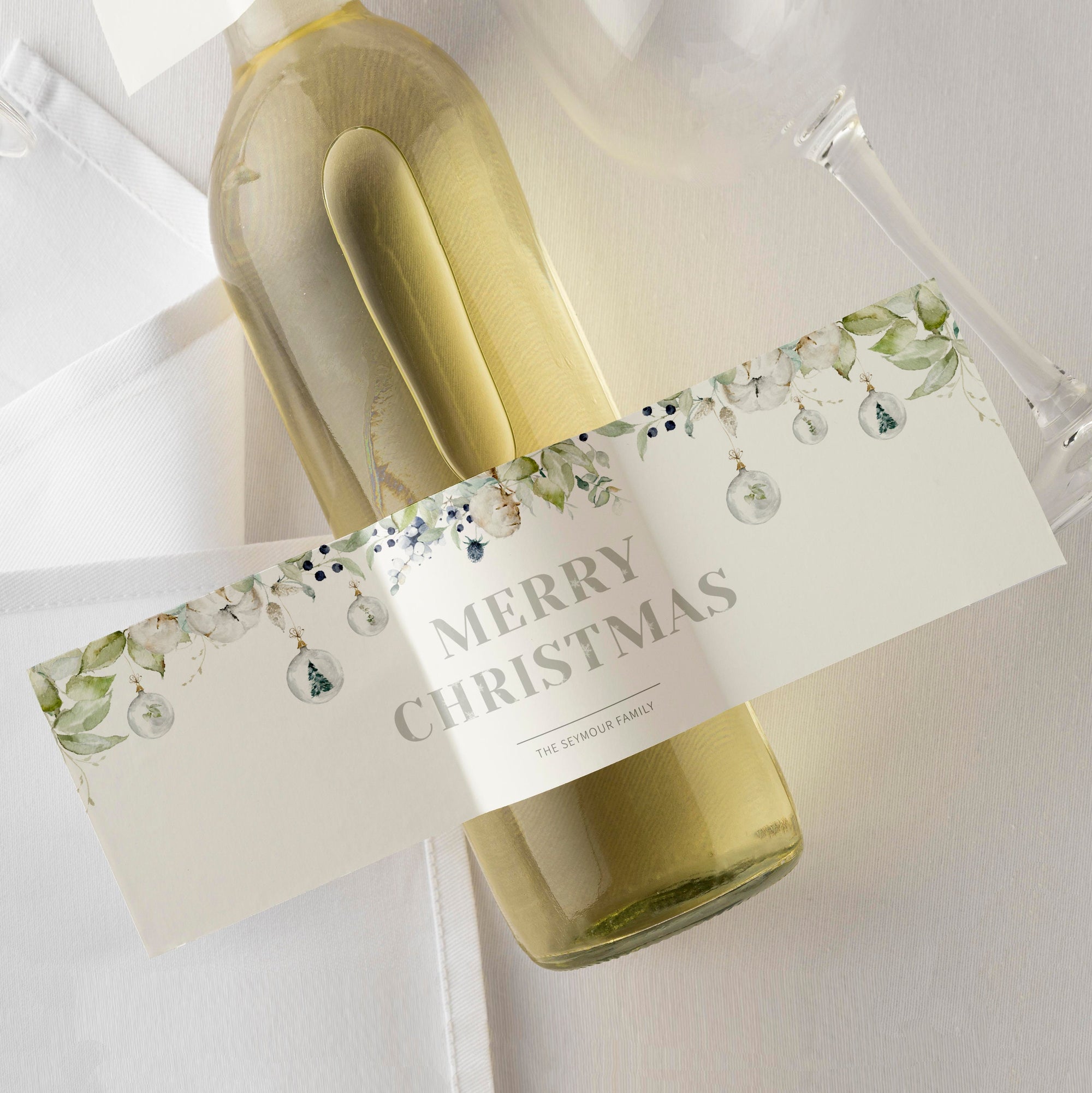 Printable Christmas Wine Bottle Labels, Christmas Party Custom Wine Bottle Labels, Wine Favor Tag Template, Editable DIGITAL DOWNLOAD AW100