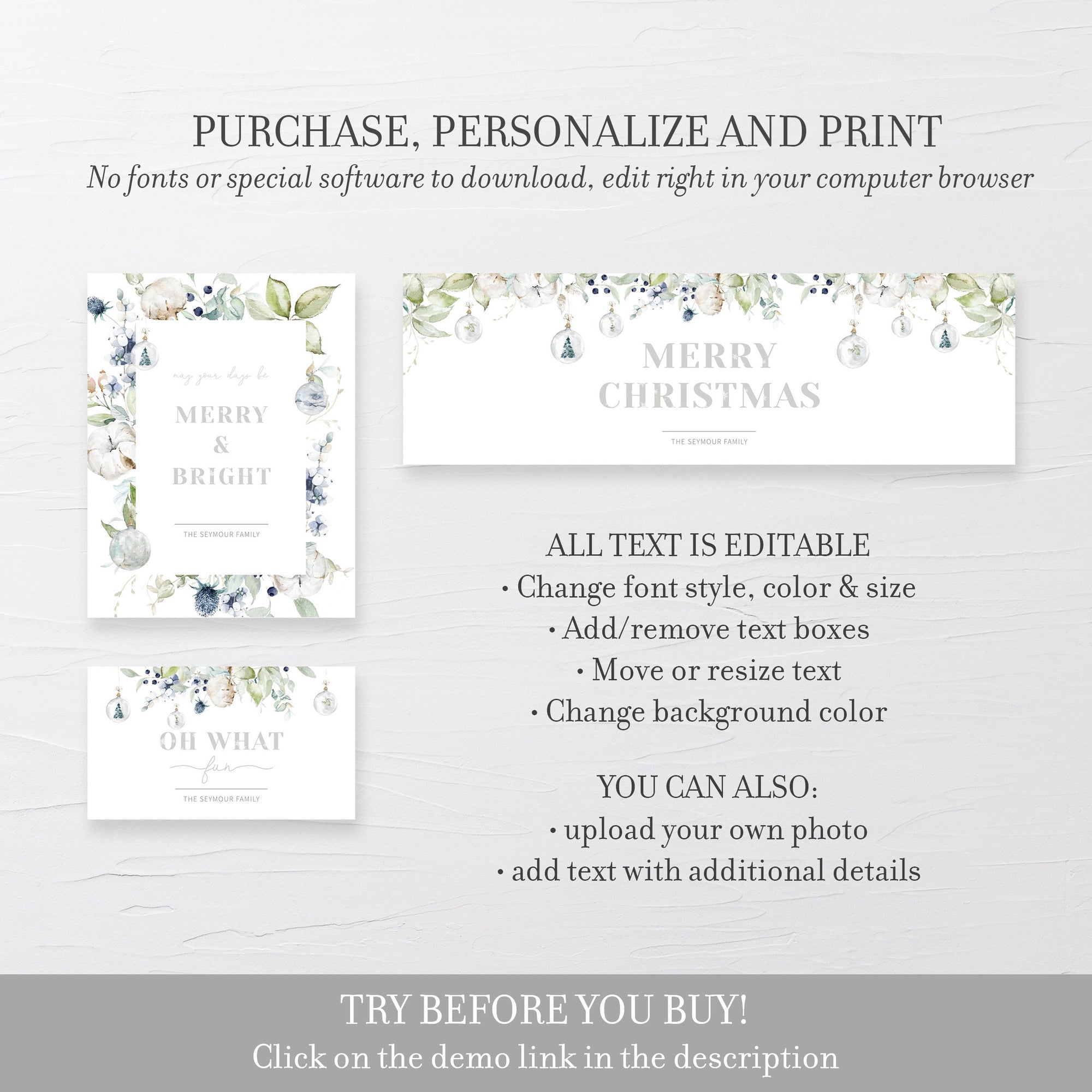 Christmas Bridal Shower Favor Tags Template, Printable Pastel Winter Gift  Tag, Editable INSTANT DOWNLOAD - AW100