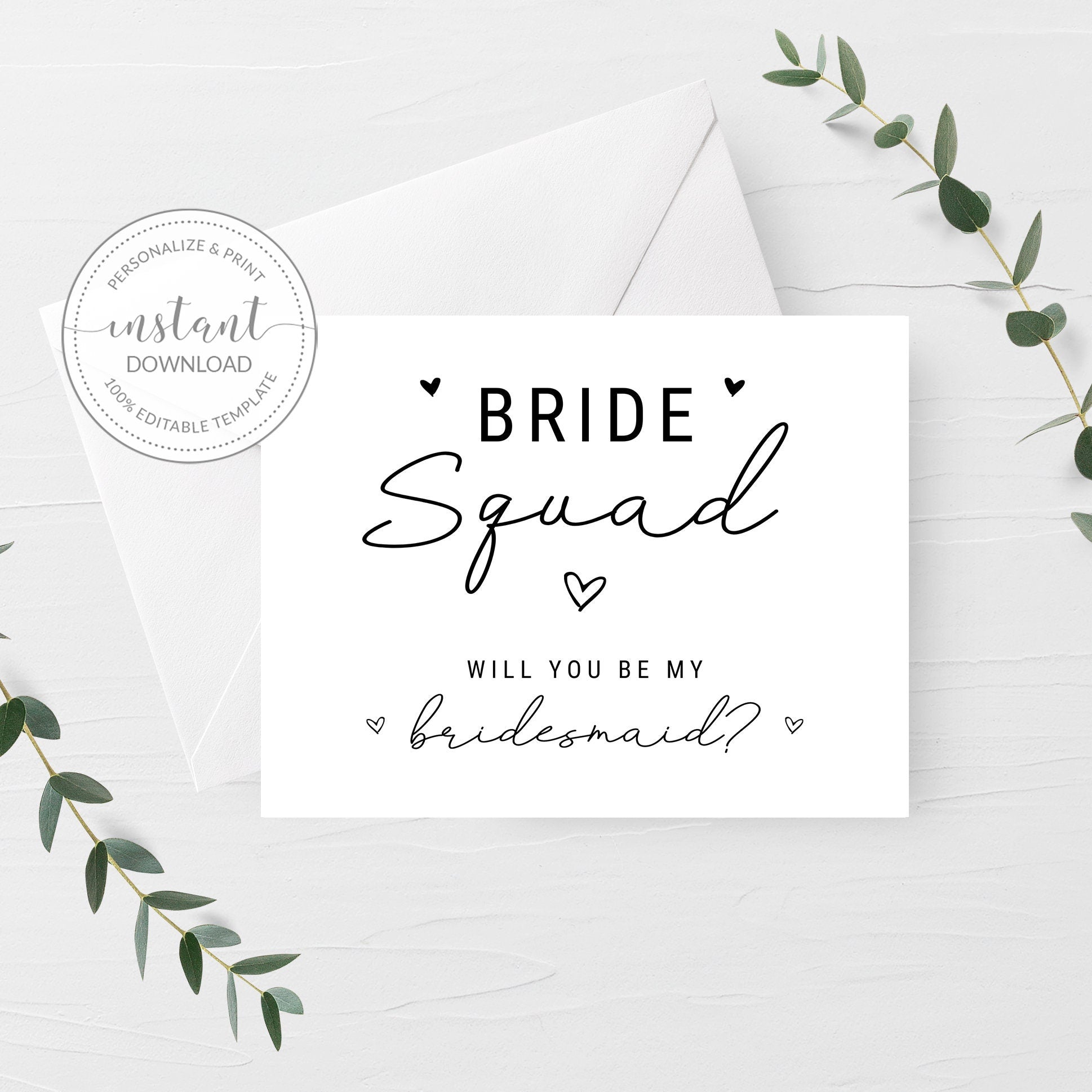 Free Printable Bridesmaid Proposal Template Free Printable Bridesmaid Proposal Template