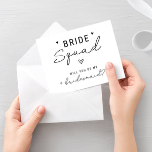 Bridesmaid Proposal Card Printable, Will You Be My Bridesmaid Ask Card, Bride Squad Card Template, DIGITAL DOWNLOAD, A2 Size