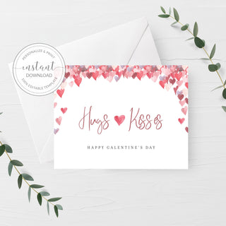 Printable Galentines Day Card Template, Happy Galentines Day Card, Editable Be My Galentine, Galentines Card DIGITAL DOWNLOAD, A2 Size VH100