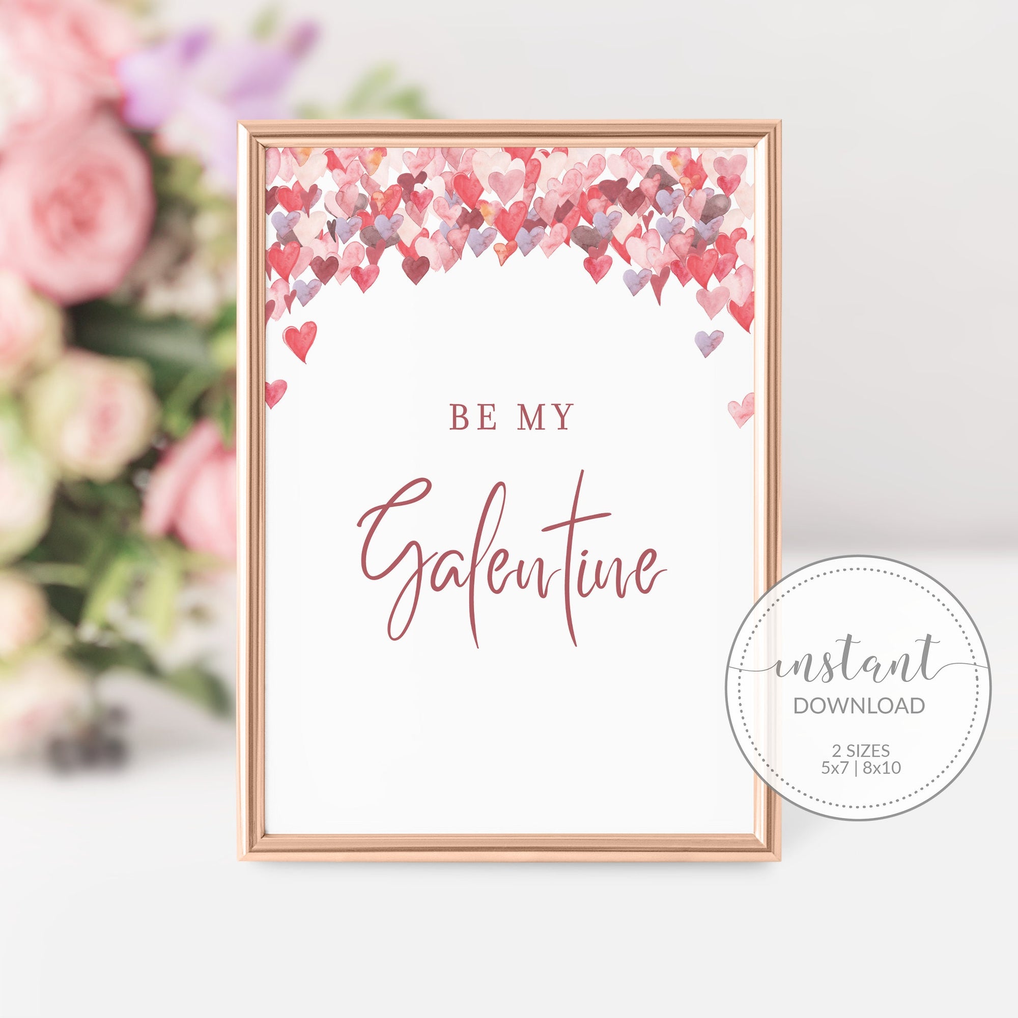 Be My Galentine Sign Printable, Galentines Day Decor, Galentines Day Party Decorations, Galentines Party Sign, INSTANT DOWNLOAD - VH100