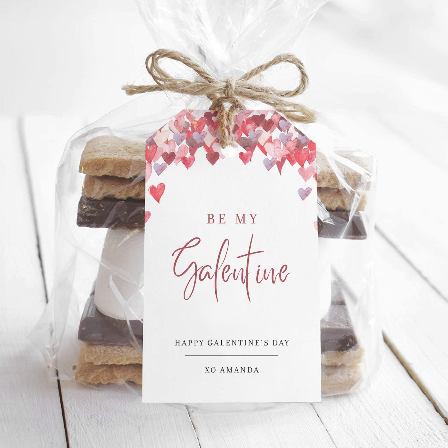 Printable Galentines Day Favor Tags Template, Galentines Gift Tags, Galentines Day Party Favor Tag, Editable DIGITAL DOWNLOAD - VH100